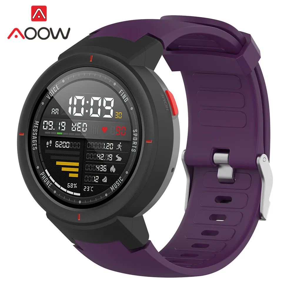 Мягкий силиконовый ремешок для часов Amazfit Verge Xiaomi Huami 3, спортивный сменный ремешок для браслета и поликарбоната, защитный чехол A1801