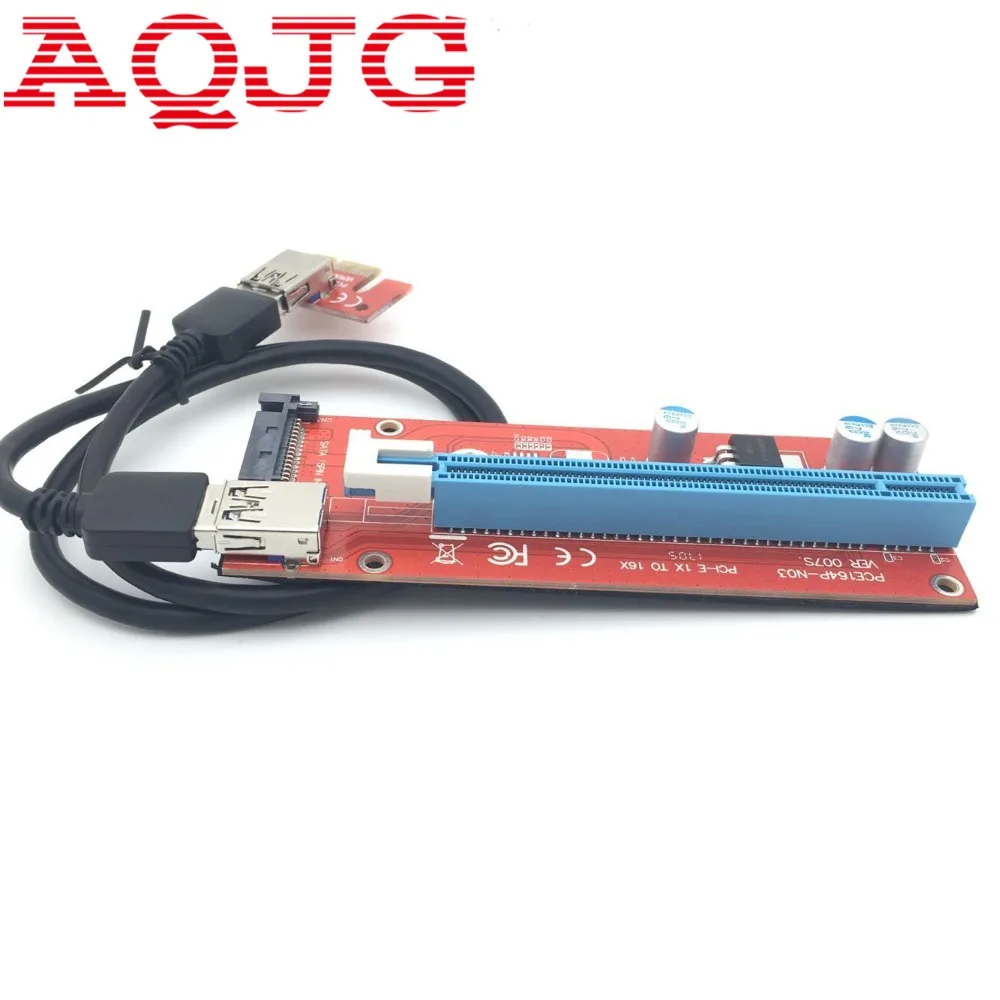 Удлинительный Кабель USB 3 0 конвертер SATA PCI Express PCI-E 1X до 16X карта расширения