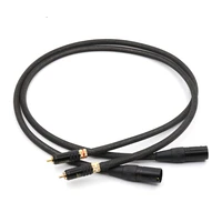 pair qed signature silver plated interconnet cable with wbt 0144 rca plug to xlr male connector plug