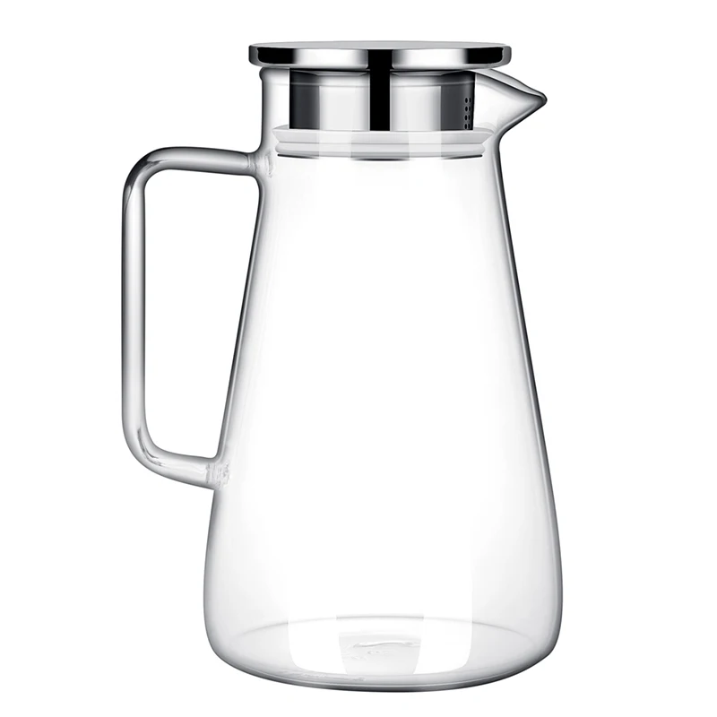 1500ml KT053 Чайник для холодной воды, чайник, стеклянный кувшин, кувшин для воды, сока, чая, графина, большая бутылка с крышкой из нержавеющей стали, кухонные аксессуары - Цвет: 1500ml KT053