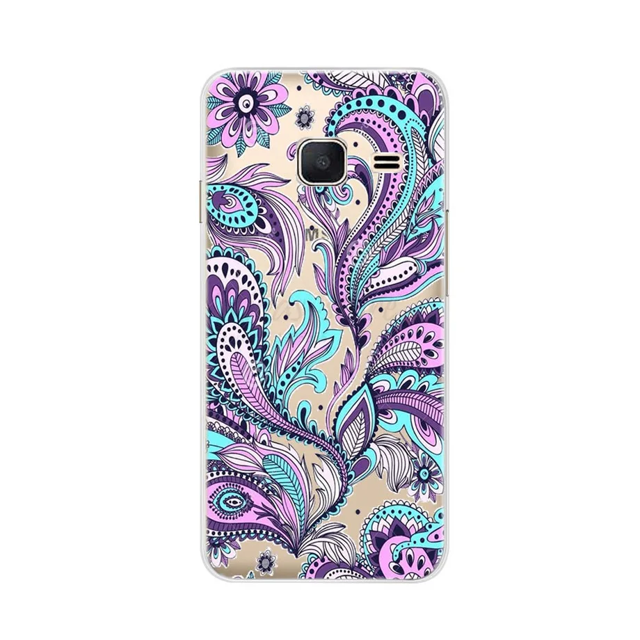 Лаванда Чехол для телефона samsung J1 Mini J105 J105H samsung Galaxy J1 J120 J120F SM-J120F чехол-бампер Силиконовый ТПУ чехол с цветами - Цвет: Лаванда