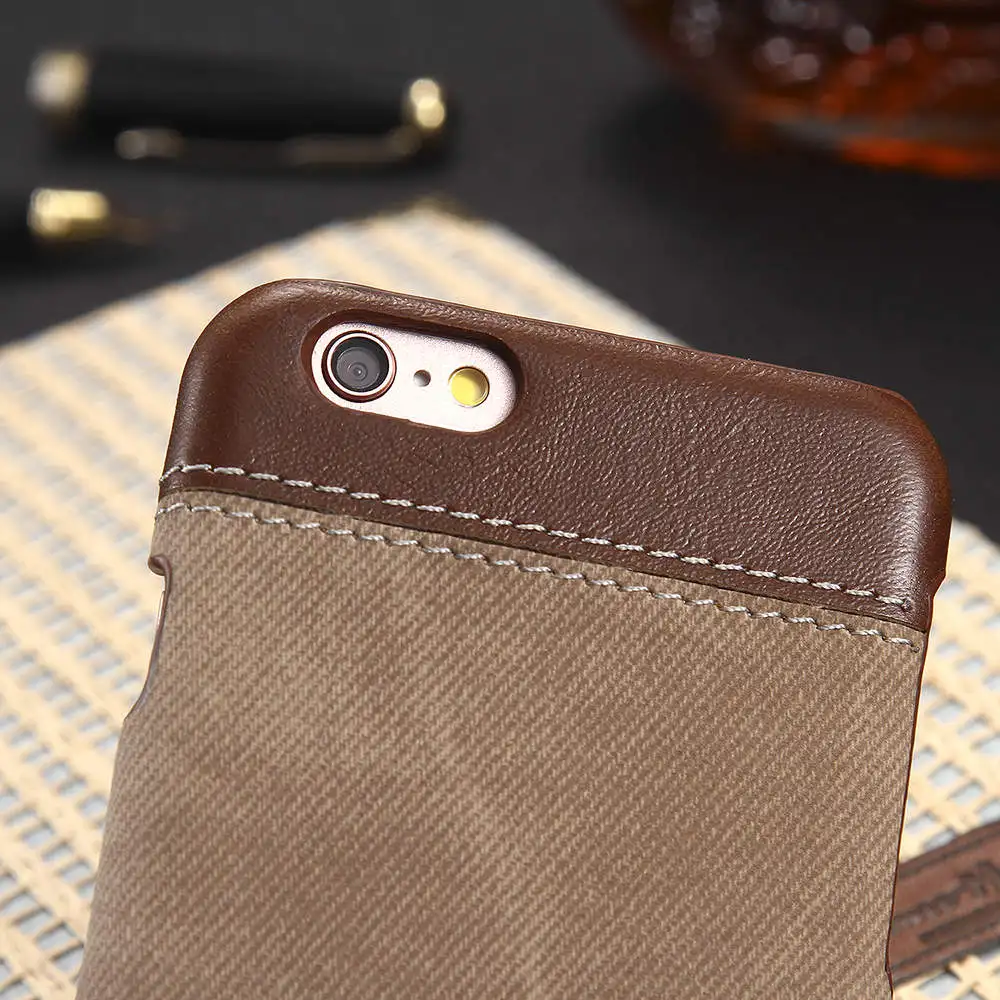 Роскошный чехол из искусственной кожи холст чехол для iPhone 5 5S SE 6 6S 7 7 Plus, 8, 8 Plus, чехол в ретро-стиле Бизнес в ковбойском стиле Гибридный джинсовый Стиль