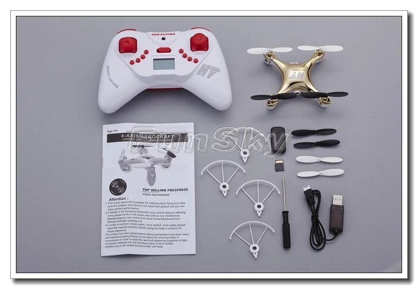 Высокое Качество Профессиональный HT F803C 4CH 2.4 ГГц Мини 6-осевой Гироскоп RC Quadcopter FPV