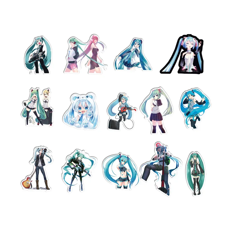100 шт./компл. Hatsune Miku водонепроницаемые ПВХ наклейки для автомобиля персональные