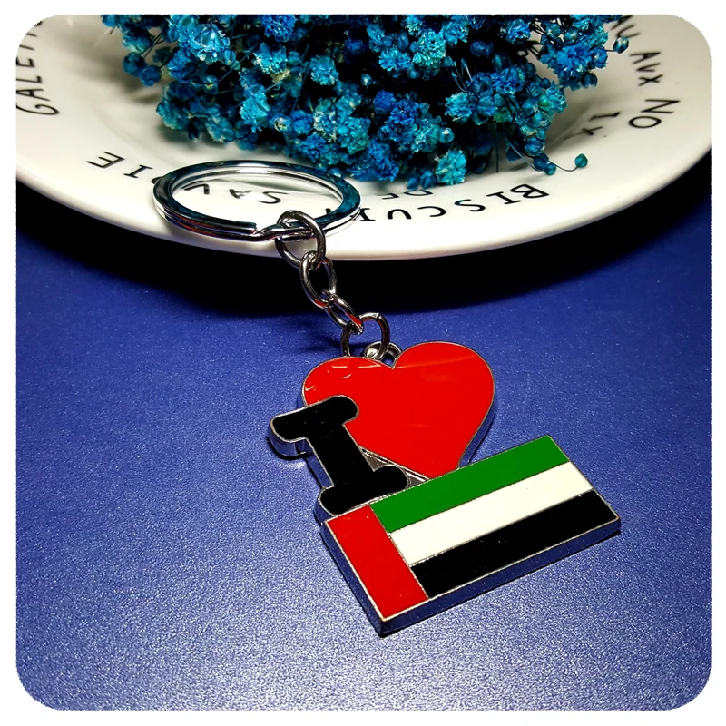 State Theme Gift &quotI Love The United Arab Emirates&quot Key Chain Souvenir to the Tourist | Украшения и аксессуары