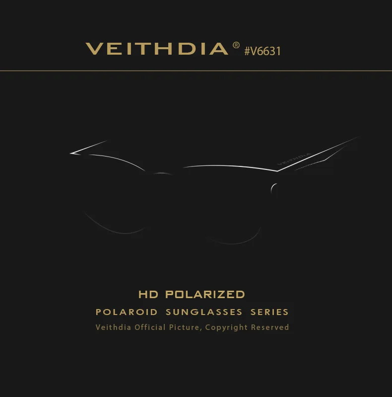 VEITHDIA унисекс Ретро брендовые солнцезащитные очки поляризованные винтажные алюминиевые магниевые очки Аксессуары Солнцезащитные очки для мужчин и женщин 6631