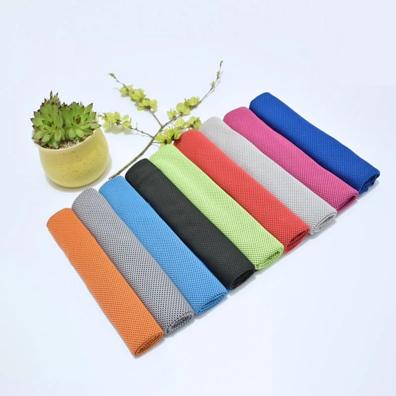 

100pcs/lot 30*90CM Bottle Pack Cooling Ice Towel Summer Sports Ice Cool Towels Swimming Travel Gym Towel