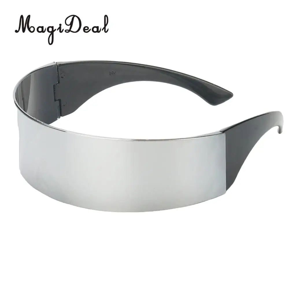 Забавные узкие радужные металлические серебряные Космические очки MagiDeal из 2