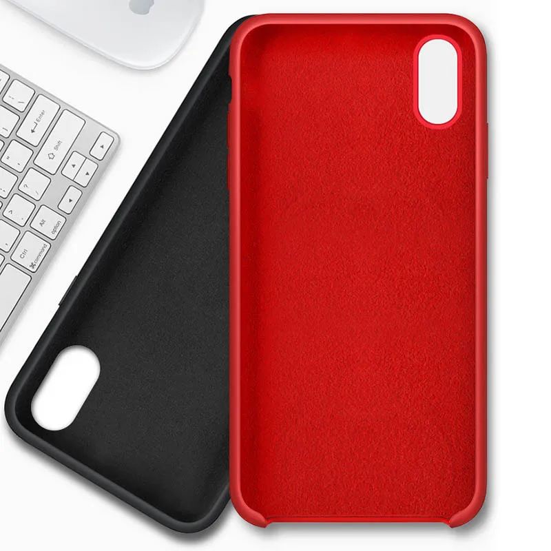 Official Style Silicone Case For iPhone X XS MAX 8 7 Plus Liquid Cases for 6 6S Cover with Retail Box |