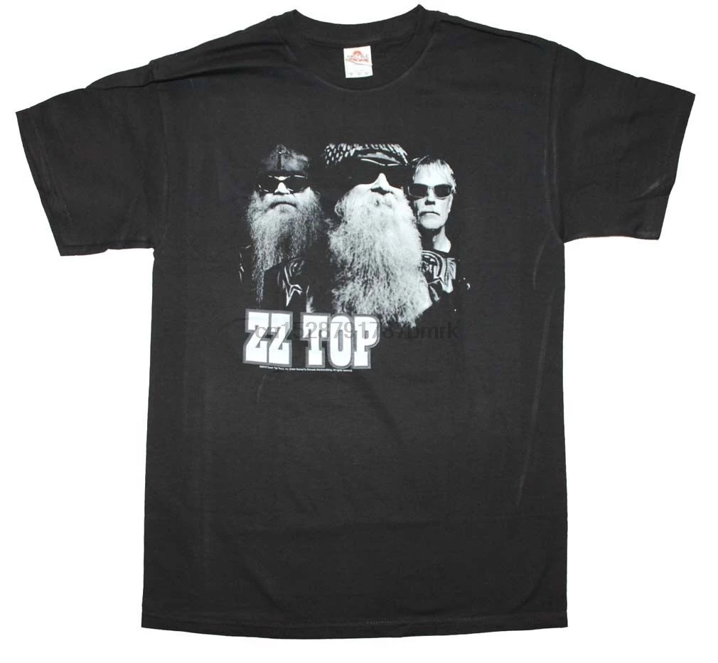 Мужская черная футболка ZZ Top официально Лицензированная хлопковая с коротким