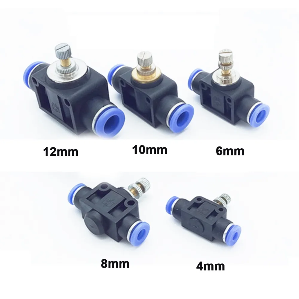 

Throttle Valve SA 4-12mm Air Flow Speed Control Valve Tube Water Hose Pneumatic Push In Fittings Pneumatic Fittings Connectors