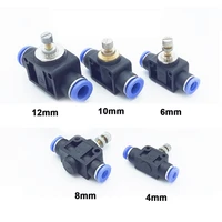 throttle valve sa 4 12mm air flow speed control valve tube water hose pneumatic push in fittings pneumatic fittings connectors