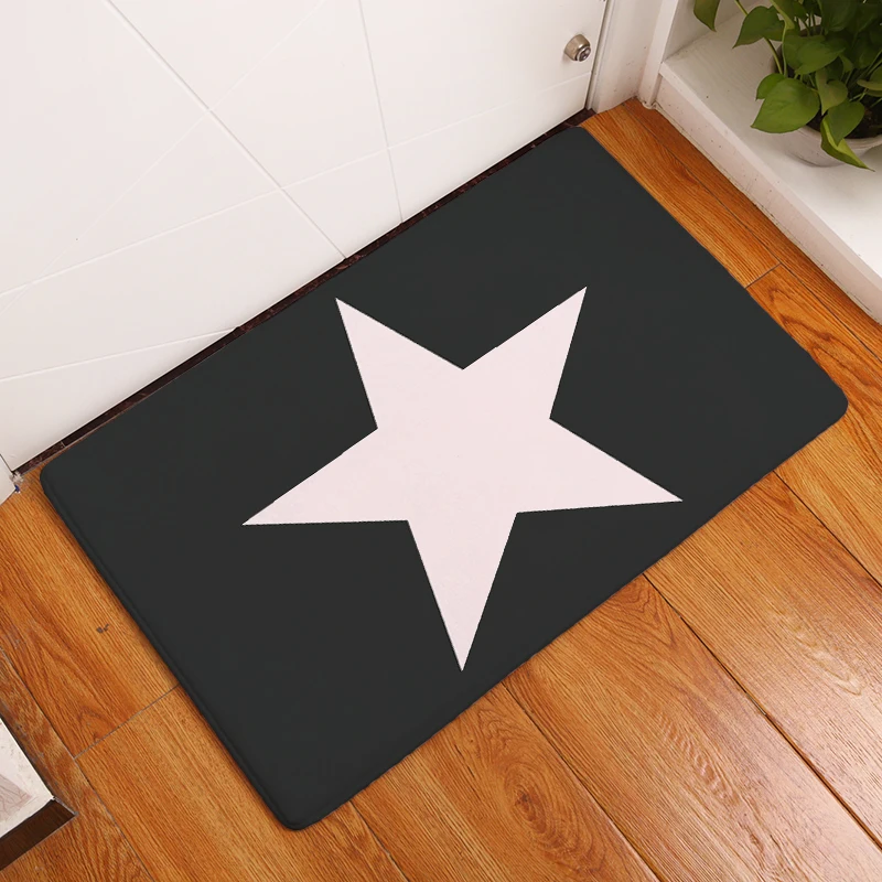 Новинка 2017 пятиконечная звезда принт ковры Нескользящие кухонные коврики для