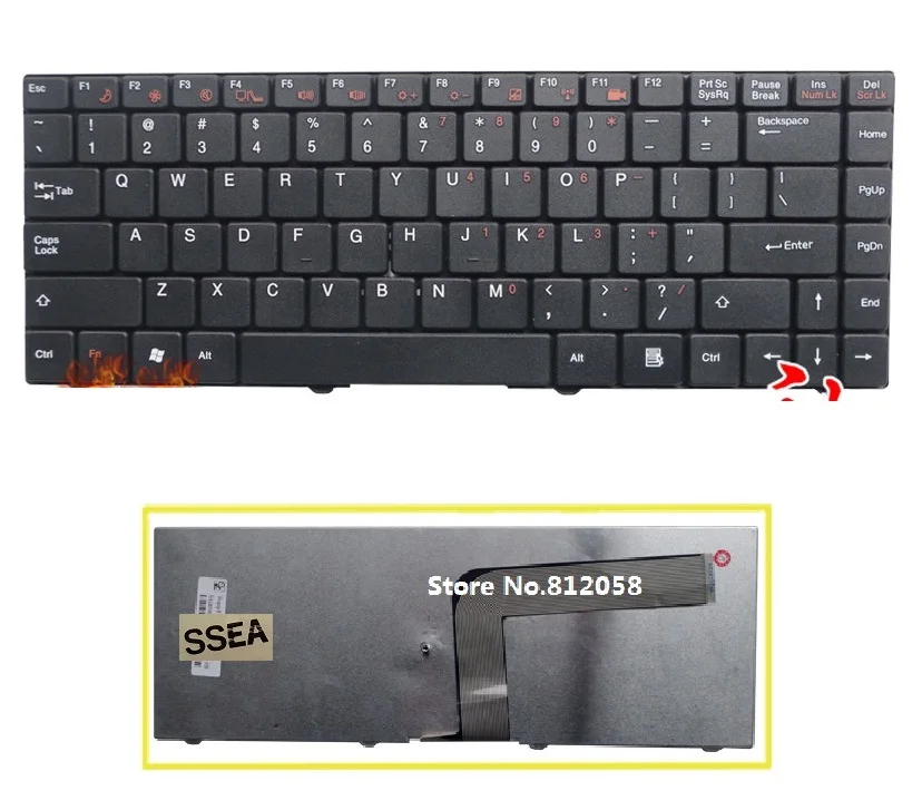 SSEA Новый ноутбук клавиатура США для Hasee F1400 F1000 F2000 F3000 D6 F4000 F1500 | Компьютеры и офис