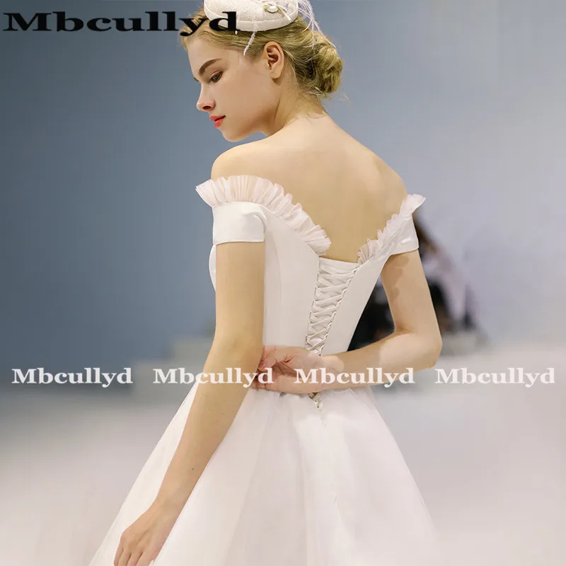 Платье Свадебное Mbcullyd женское короткое винтажное пляжное ТРАПЕЦИЕВИДНОЕ