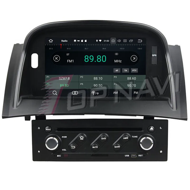 Topnavi Восьмиядерный Android 9 0 автомобильный DVD мультимедийный плеер для Megane II 2004 2009