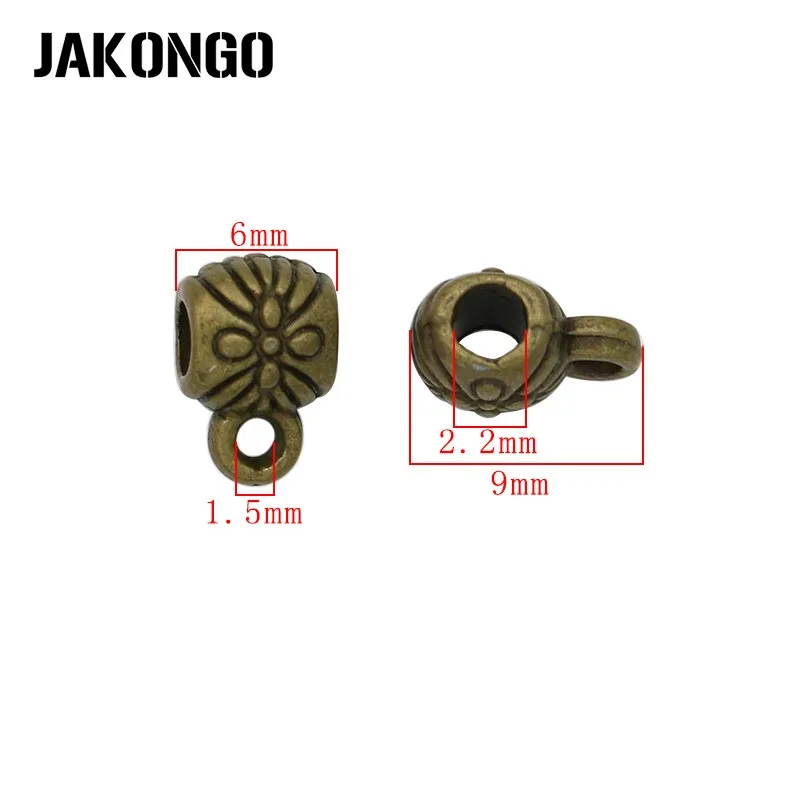 JAKONGO 20 шт. Античная бронзовая балка европейские бусины для изготовления браслета и ожерелья Подвески подходят ручной работы Шарм Разъемы