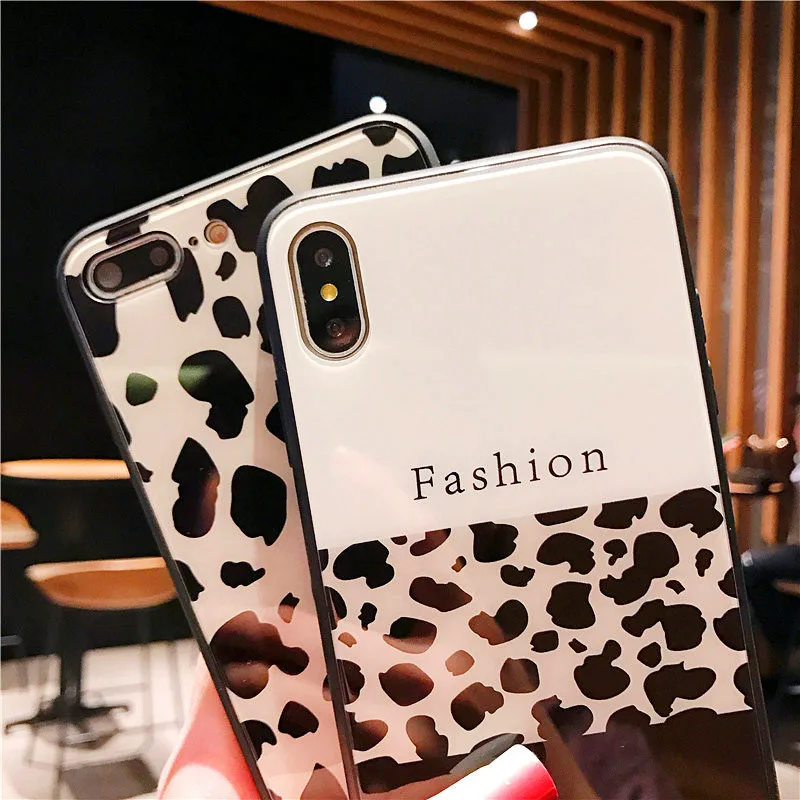 Модный чехол для телефона с леопардовым принтом iPhone X XR XS Max 8 7 Plus леопардовые