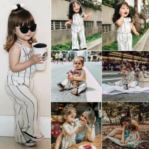 Детский летний комбинезон в полоску без рукавов с открытой спиной|Ромперы| |