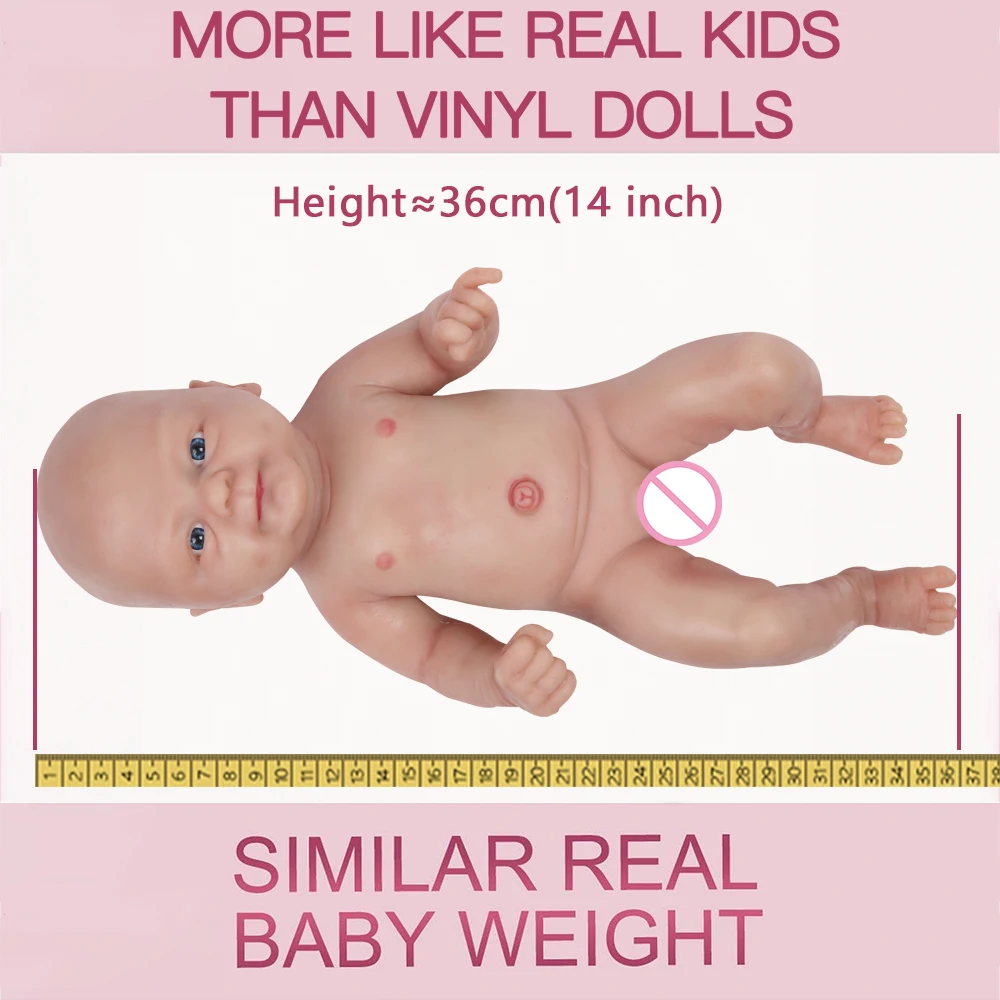 IVITA WB1512 36 см 1,65 кг bebe reborn baby силиконовый корпус recien nacidos realistas новорожденные младенцы мальчик глаза открылись детские игрушки