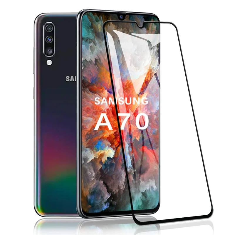 Закаленное стекло с полным покрытием для Samsung Galaxy A70 A705 A705F Защитная пленка экрана