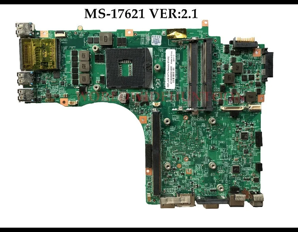 Высокое качество для MSI GT70 материнская плата ноутбука MS-17621 VER: 2 1 PGA989 SLJ8E HM77 DDR3 100%