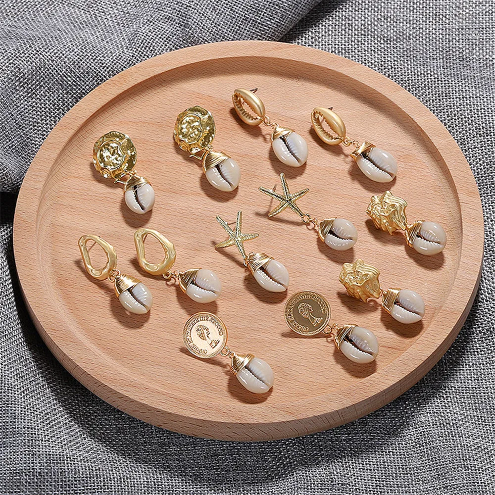 MLING 2019 новый летний океан шикарные серьги в форме капель Морская ракушка с