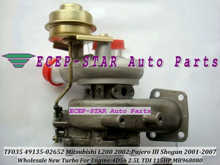 TF035 VGT 49135 02652 MR968080 турбо для Mitsubishi L200 02 Challanger Pajero III W200 Shogun 2001 07 4D56 2.5L TDI|vgt|vgt turbow200 |