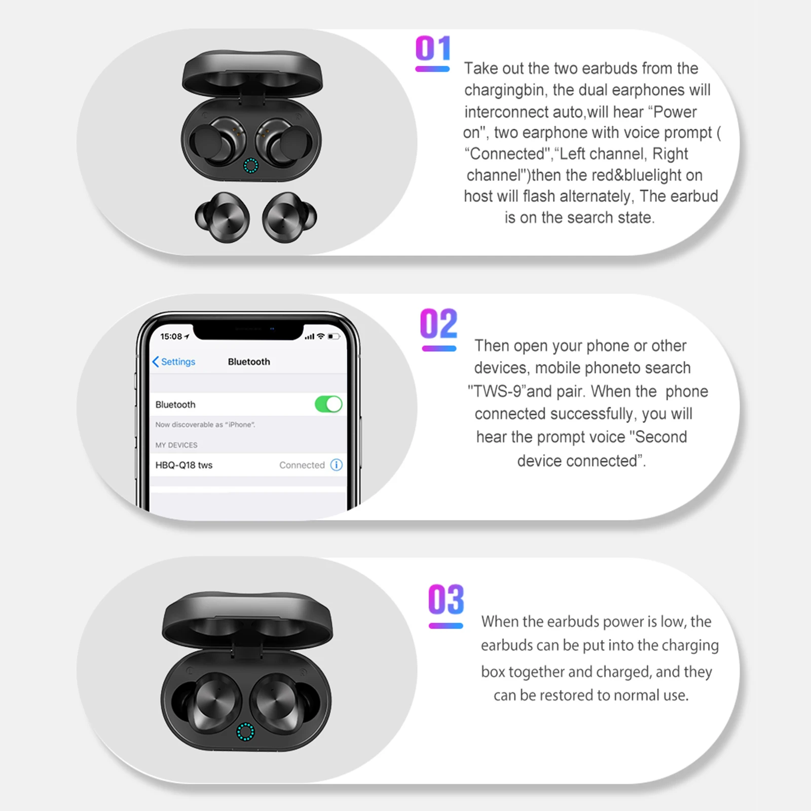 TWS-9 Bluetooth 5,0 настоящие Беспроводные наушники с сенсорным управлением Водонепроницаемые TWS беспроводные наушники bluetooth-гарнитура