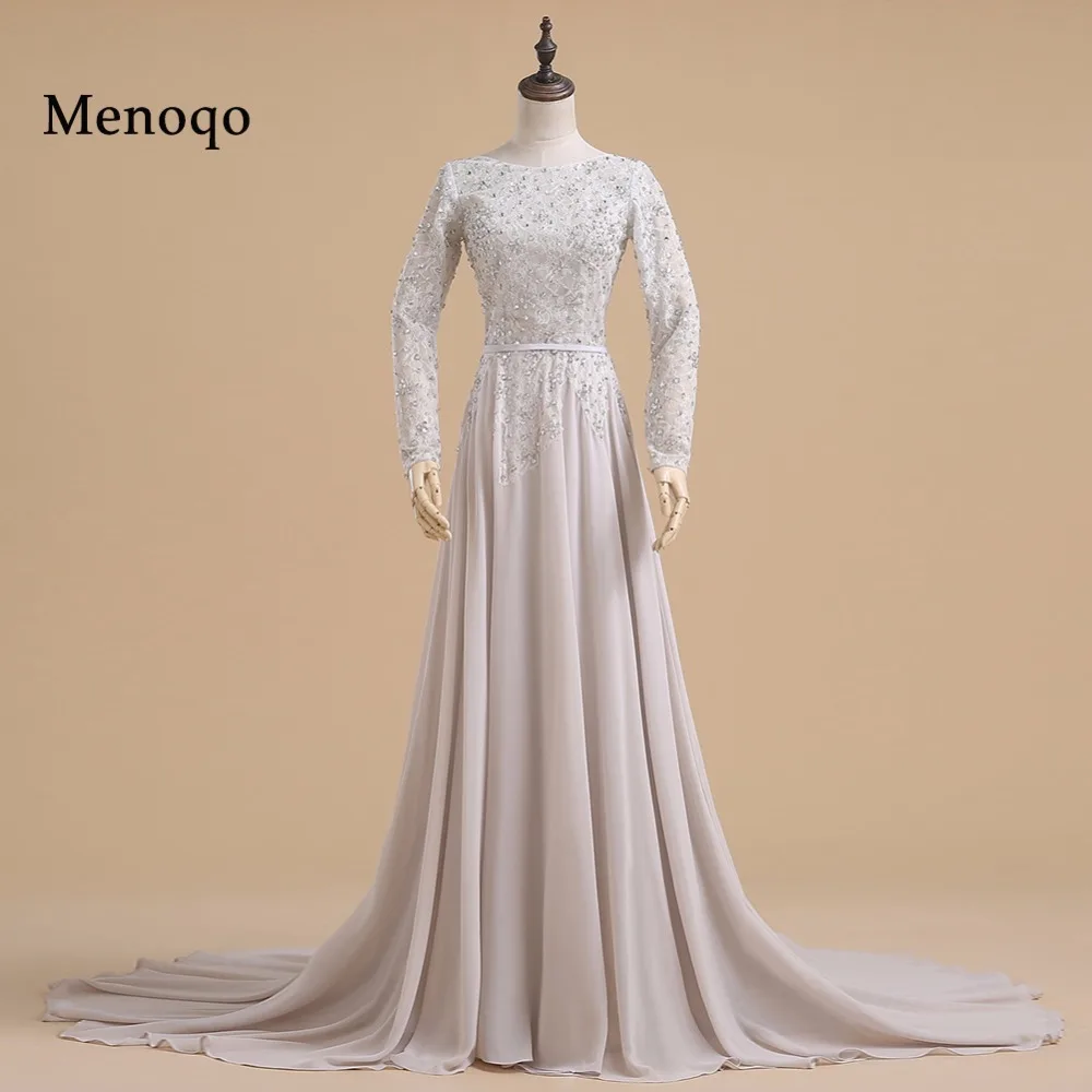 Реальный образец ТРАПЕЦИЕВИДНОЕ шифоновое платье с длинным рукавом и бисером 2020