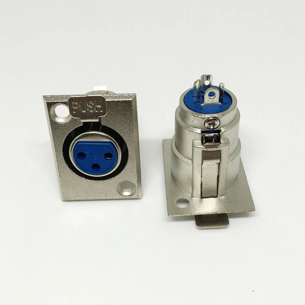 100 шт. металлический XLR 3 4 5 Pin гнездовой разъем для крепления на панель проводной