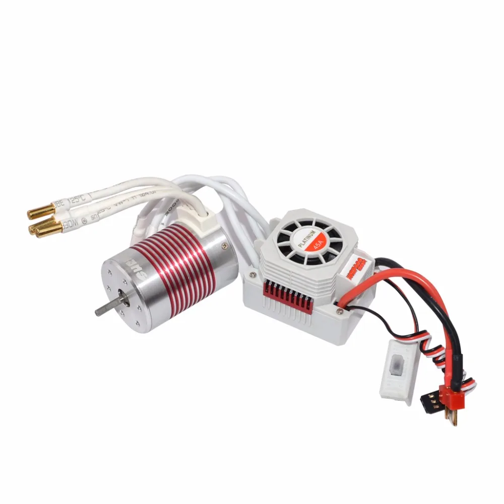 Превзойти хобби Platinum 3650 2300KV/3100KV/3500KV безщеточный с 45A ESC Водонепроницаемый для 1/10 RC