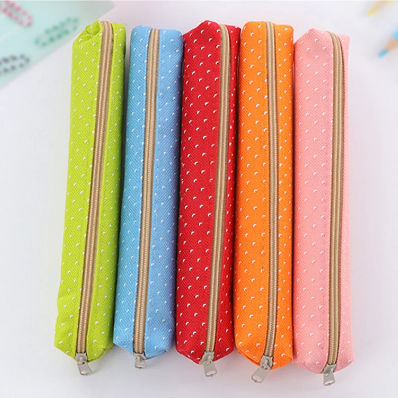 1 шт. микропейзаж пенал из парусины Kawaii Dot ручка сумка Косметика косметичка для