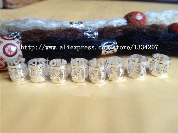 Бесплатная доставка 100 шт./лот посеребренный страшный Дред бусина Регулируемый