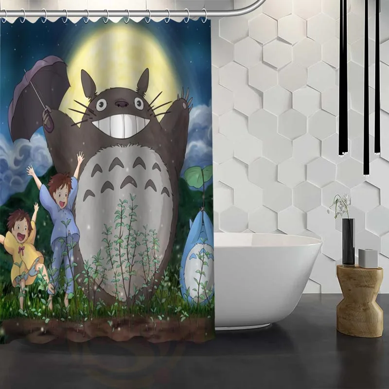 

Custom my neighbor Shower Curtain With Hooks Fabric Shower Curtain for Bathroom Curtain Waterproof