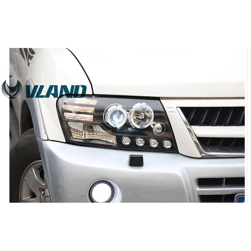 VLAND Factory для Pajero Sport Montero Sport 2011 2012 2013 светодиодный фонарь с линзой H7+ plug and play+ поворотник+ DRL