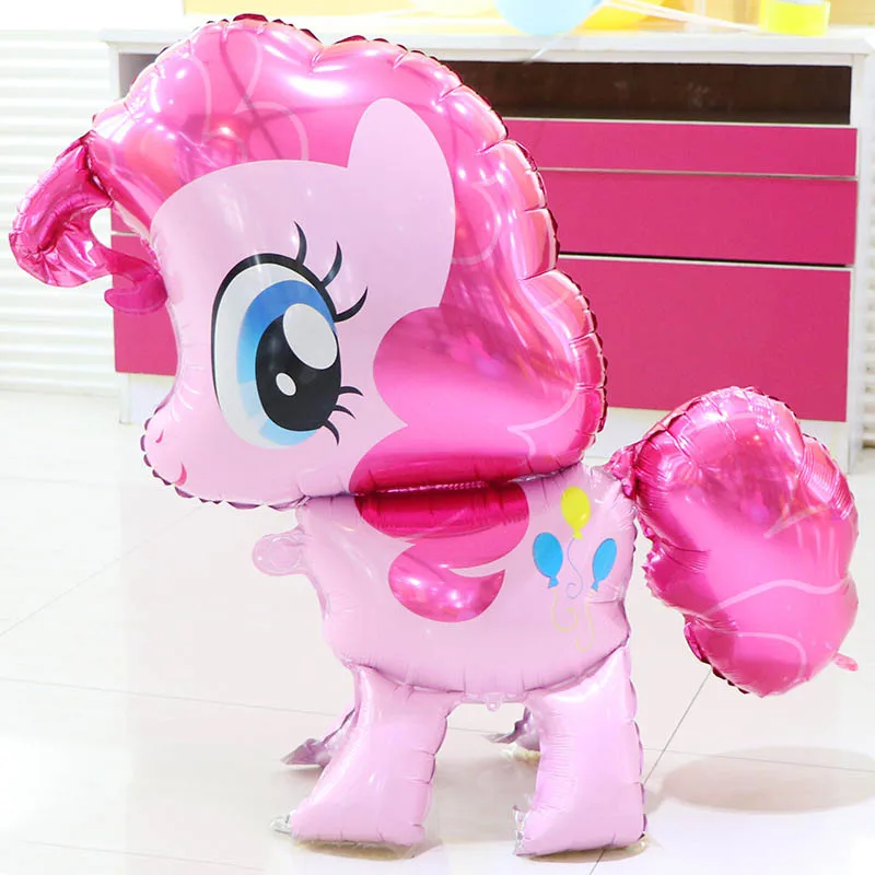 pink horse 1 шт. 100*97 см Розовый пони 3D Маленькая Лошадь Единорог шары с днем рождения Единорог вечерние гелиевый воздушный шар покрытый фольгой дети животные игрушки Globos - Цвет: pink horse