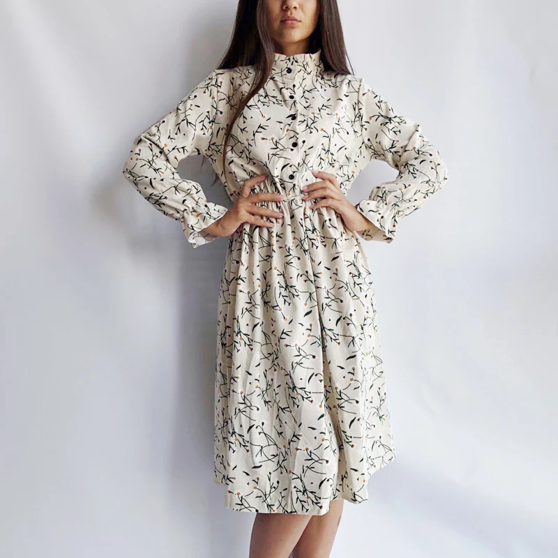 Платье женское с эластичным поясом|dress vestidos|floral printbeach dress |