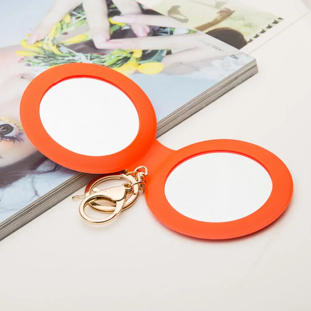 Портативный двухсторонний зеркальный брелок мини из искусственной кожи карманный женский гигиенический продукт для медицинских принадлежностей