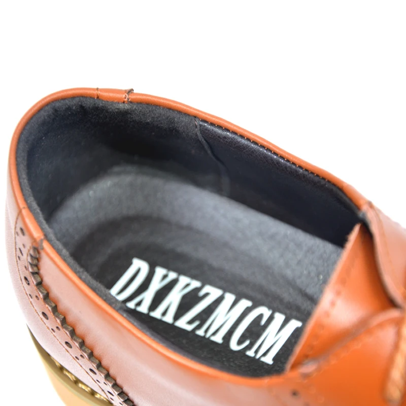 Dxkzmcm из натуральной телячьей кожи мужские туфли на плоской подошве Повседневная