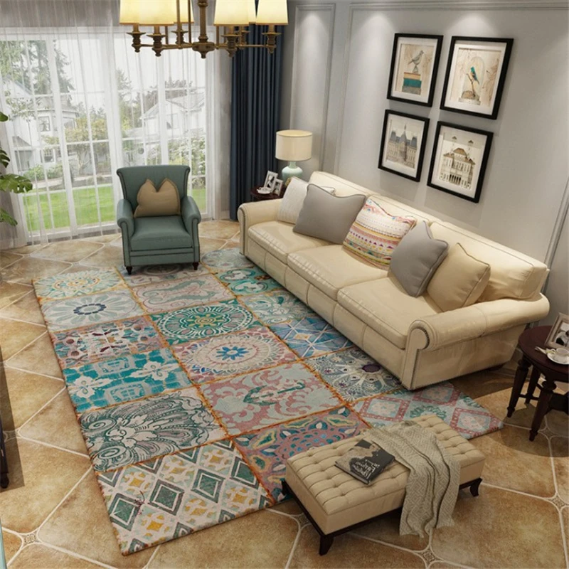 

Big Parlor American Village Carpets For Living Room Decor Bedroom Northern Europe Carpet Sofa Rug Soft Floor Mat Pastoral Rugs