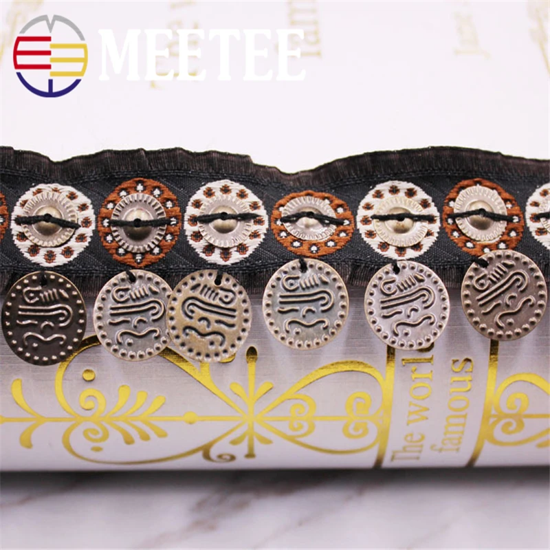 10 двор Ретро Медь Ручной работы Бусины ленты народный стиль древний костюм