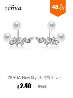 ZRHUA,, 925 пробы, серебро, кубический цирконий, кристалл, классические, круглые серьги для женщин, свадебные, Bijoux Brinco, Большая распродажа