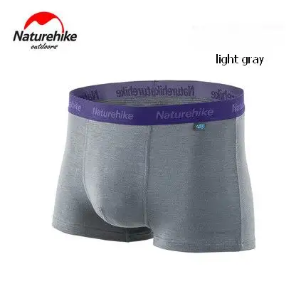 light gray Naturehike мужские АГ+ антибактериальные трусы мужские COOLMAX шорты быстросохнущие боксеры эластичное нижнее белье дышащее абсорбирующее M L XL XXL - Цвет: light gray