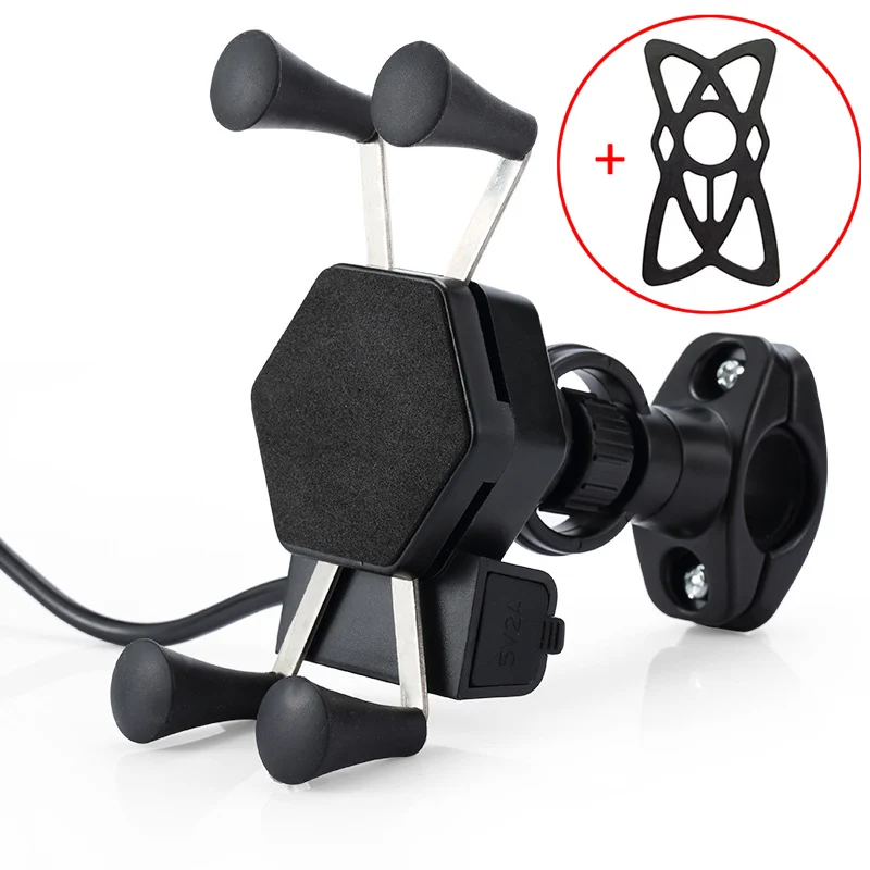 Держатель для телефона с ручкой мотоцикла держатель 12-24 В 2 А USB зарядное