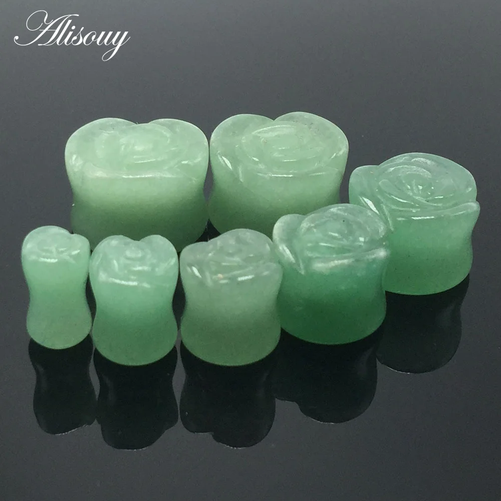 Aventurine Flower 1 шт. камень ушные пробки Тоннель Пирсинг Ушей Серьги измерители спирали пирсинг ушные носилки ушные пробки пирсинг ювелирные изделия 4 мм-16 мм - Окраска металла: Aventurine Flower