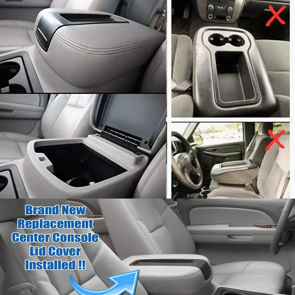 Пикап центральной консоли крышка подлокотника крышка комплект для 2007- GMC Sierra Yukon XL 1500 2500 Chevy Avalanche Silverado Suburban