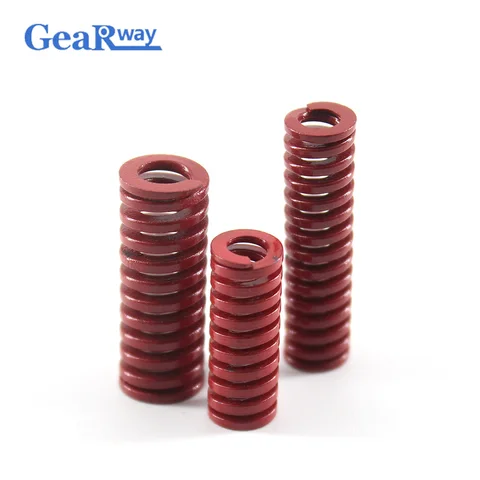 Пружина компрессионная Gearway, красная, со средней загрузкой, спиральная штамповка, 2 шт., TM16x20/16x2, 5/16x3/16x5, 0/16x55 мм