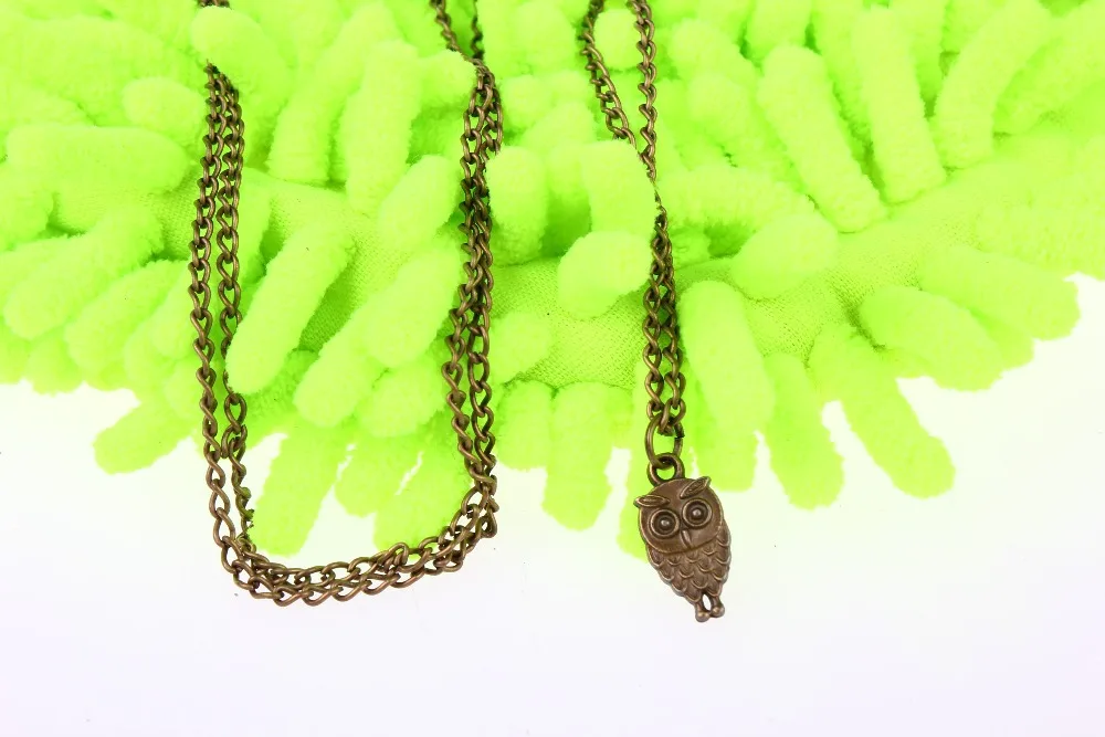 5pcs/lot antique brass owl necklace fashion Inspire jewelry steampunk style men gift | Украшения и аксессуары