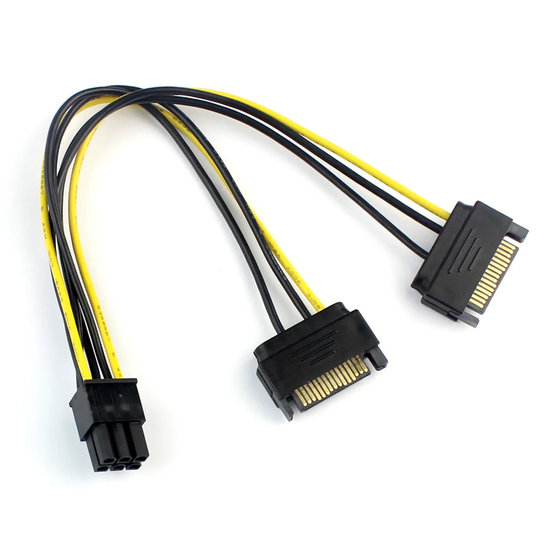 10 шт./лот двойная два SATA 15-контактный штекер M-PCI-e экспресс-карта 6-контактная